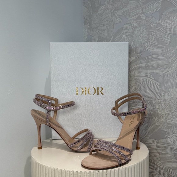 Brand New in Box DIOR Gem Heeled Sandals in Nude - Picture 3 of 9